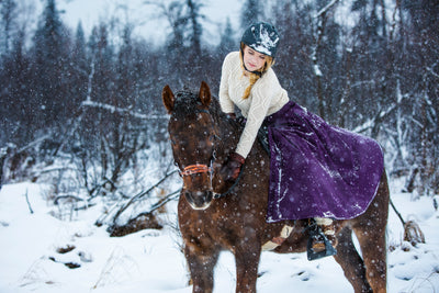 Essential Winter Riding Gear: Insulated riding skirts, moose-hide boots + the best bareback pad, EVAH!